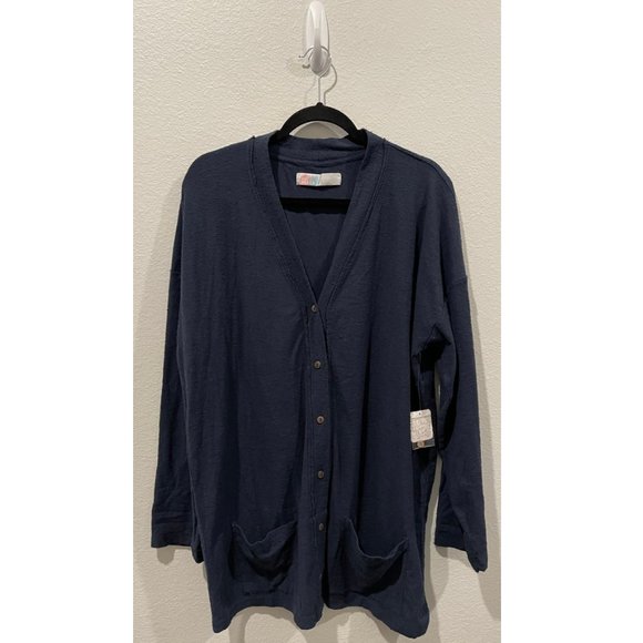 FP BEACH Take a Walk Navy Blue Cardigan - Picture 1 of 4